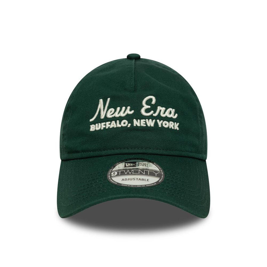 New Era 9TWENTY A-Frame Script Dark Green Cap