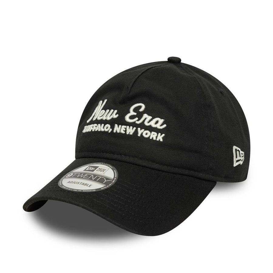 New Era 9TWENTY A-Frame Script Black Cap