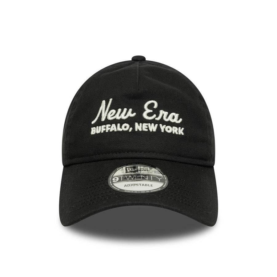 New Era 9TWENTY A-Frame Script Black Cap