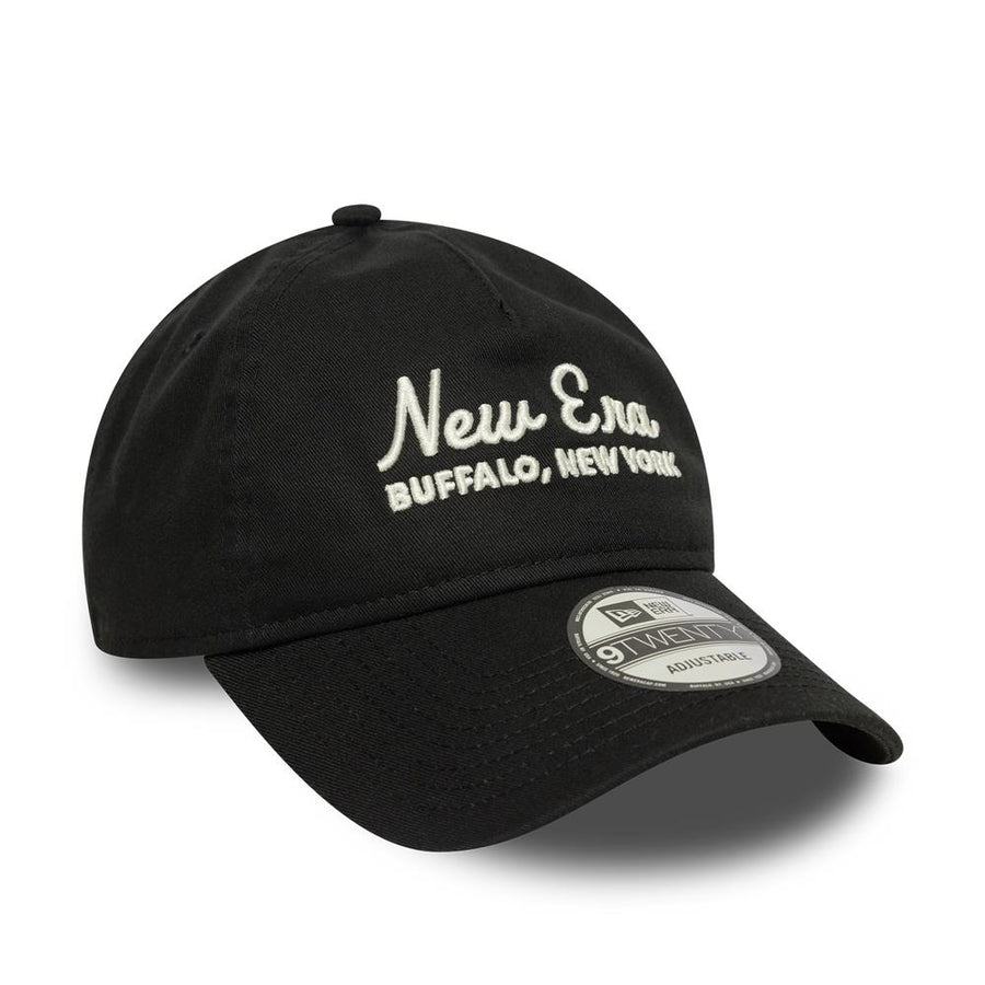 New Era 9TWENTY A-Frame Script Black Cap