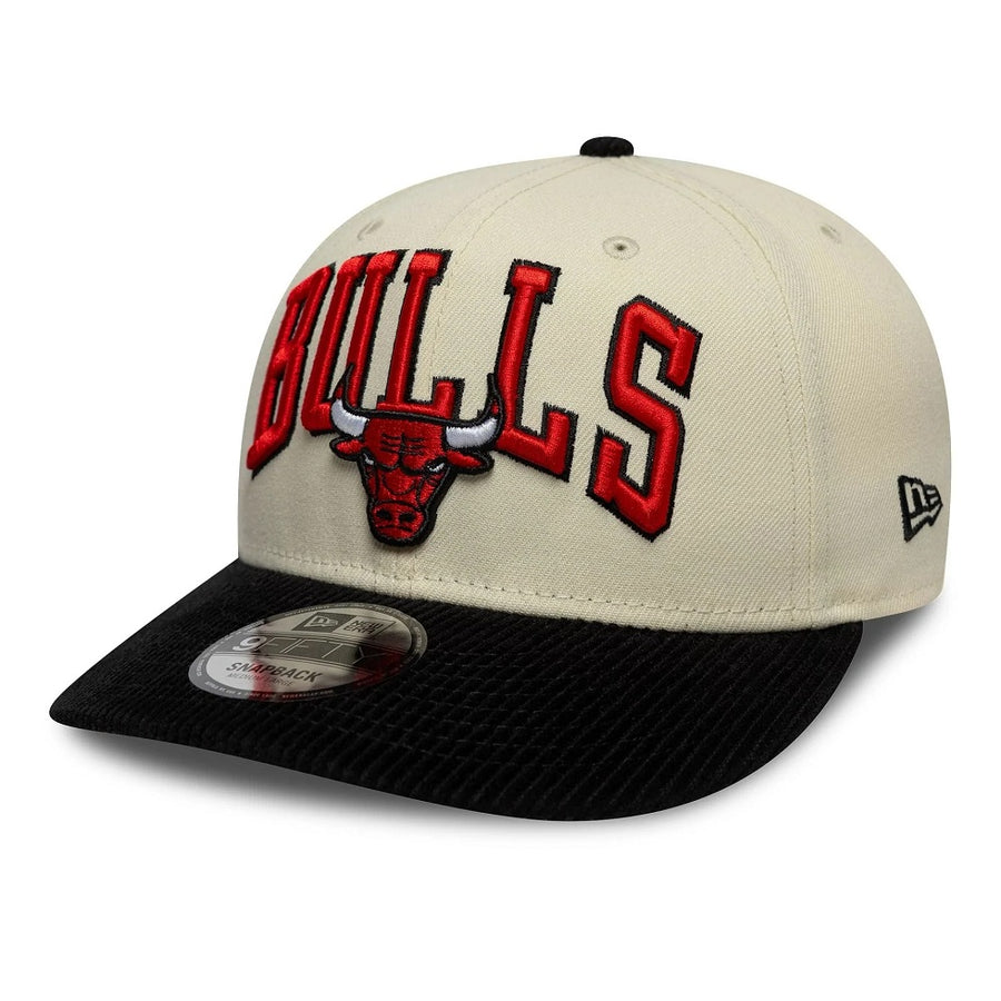 Chicago Bulls 9FIFTY NBA Pre Curved Cord Visor Cream Stone Cap
