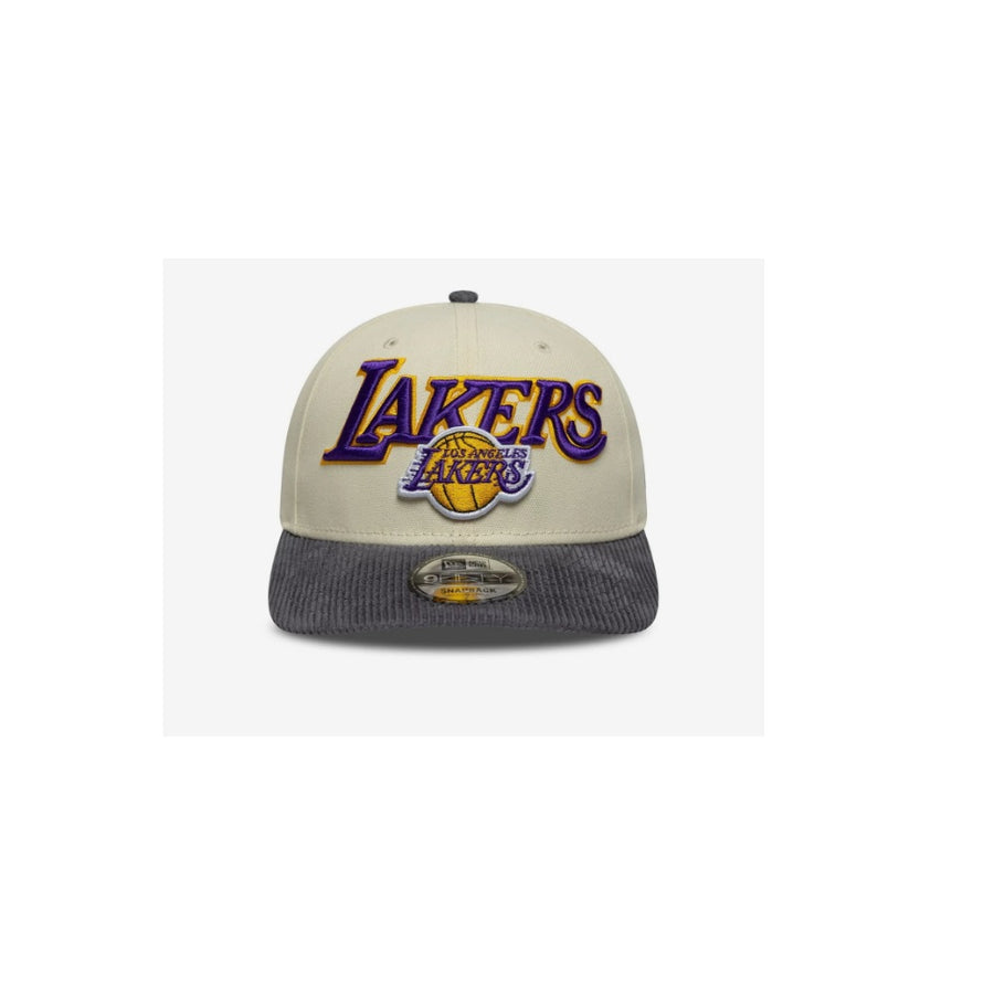 Los Angeles Lakers 9FIFTY NBA Pre Curved Cord Visor Stone Cap