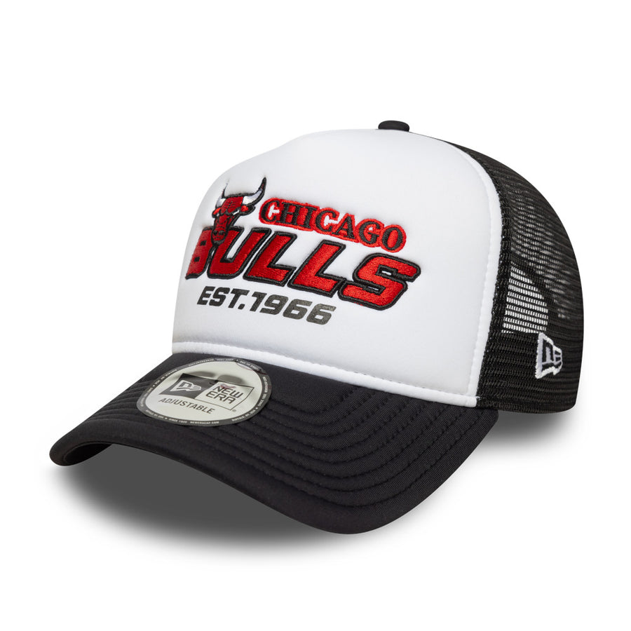 Chicago Bulls A-Frame NBA Graphic White/Black Trucker Cap