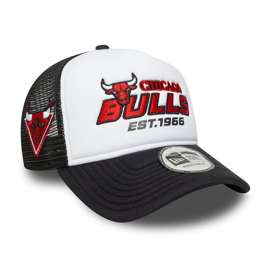 Chicago Bulls A-Frame NBA Graphic White/Black Trucker Cap