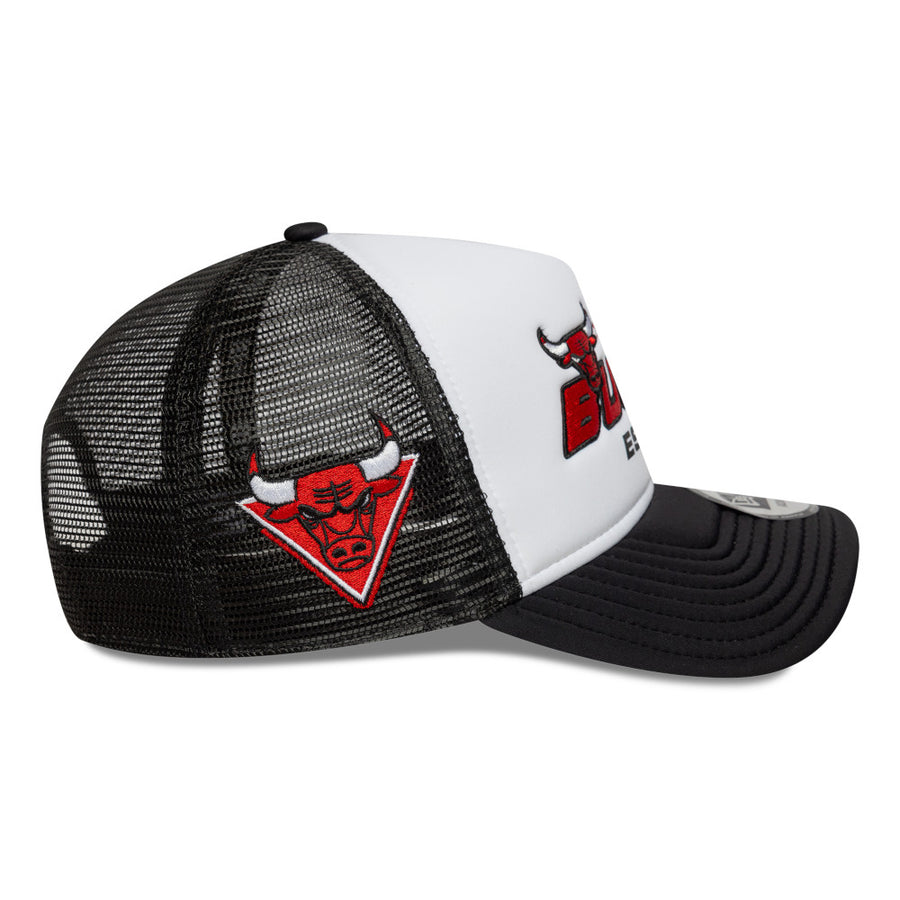 Chicago Bulls A-Frame NBA Graphic White/Black Trucker Cap