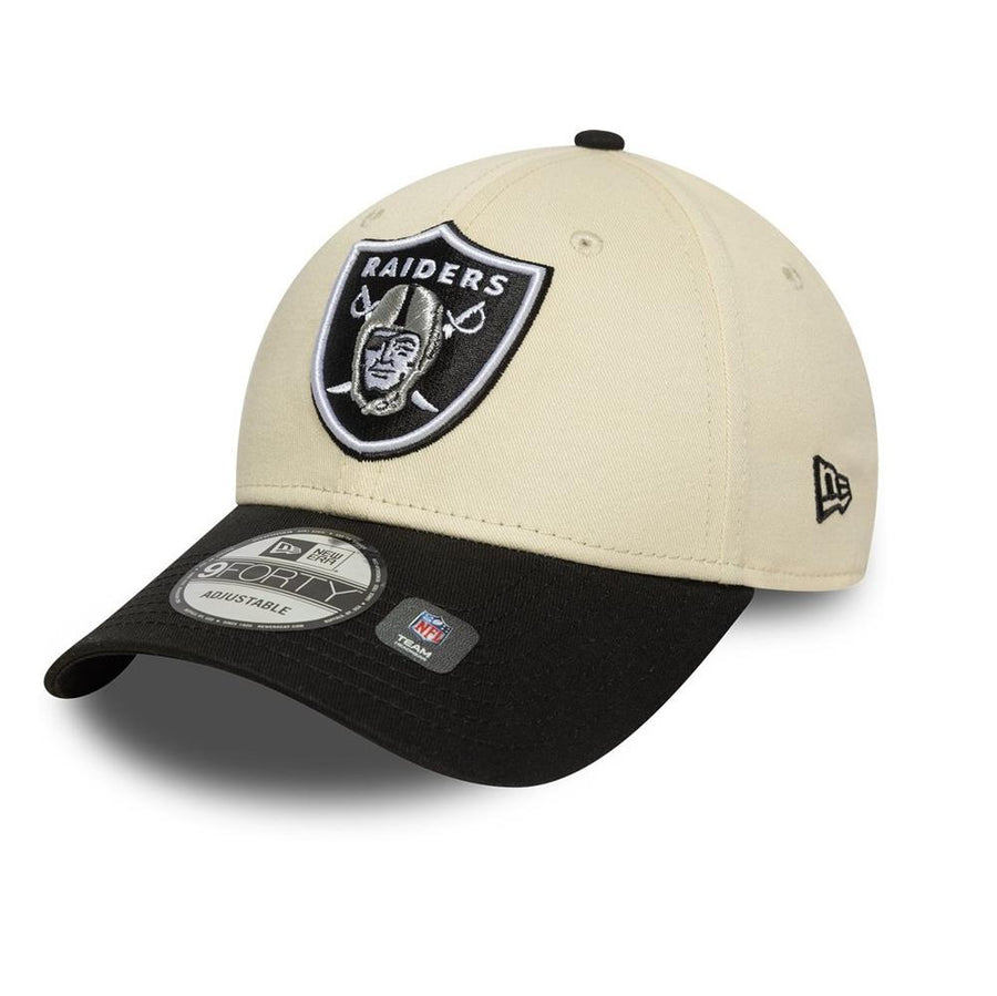 Las Vegas Raiders 9FORTY NFL Wordmark Stone/Black Cap