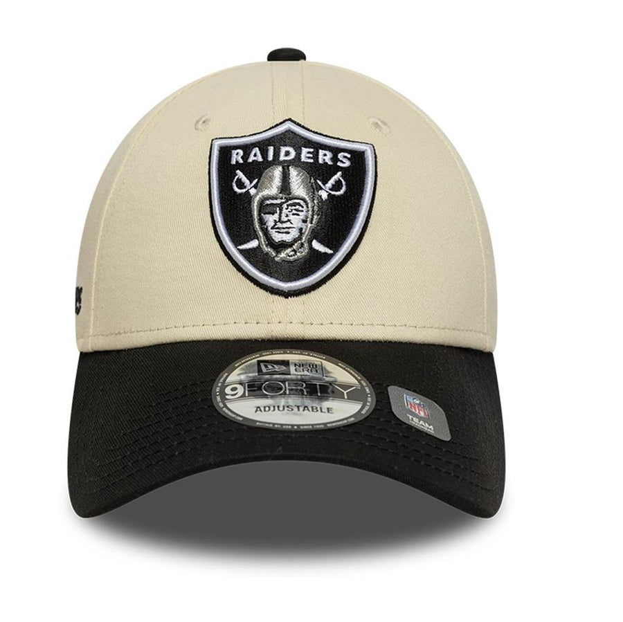 Las Vegas Raiders 9FORTY NFL Wordmark Stone/Black Cap
