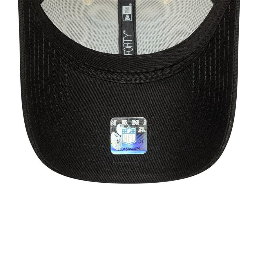 Las Vegas Raiders 9FORTY NFL Wordmark Stone/Black Cap