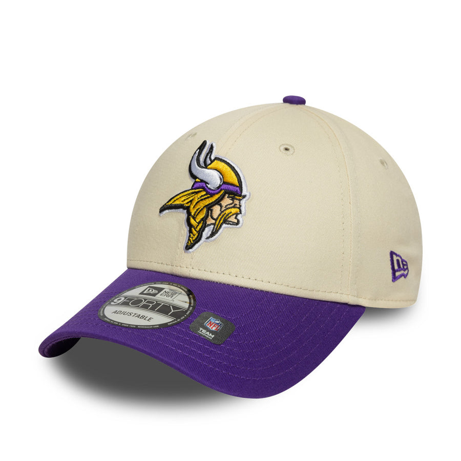 Minnesota Vikings 9FORTY NFL Wordmark Stone/Purple Cap
