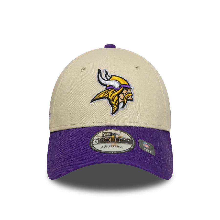 Minnesota Vikings 9FORTY NFL Wordmark Stone/Purple Cap