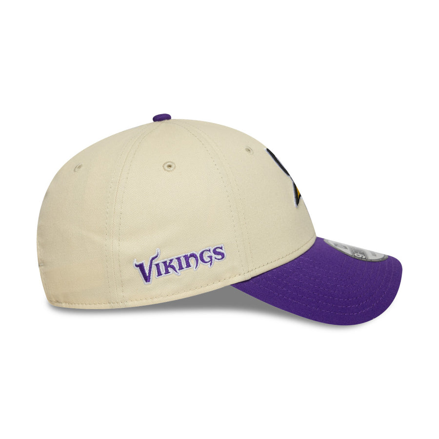 Minnesota Vikings 9FORTY NFL Wordmark Stone/Purple Cap