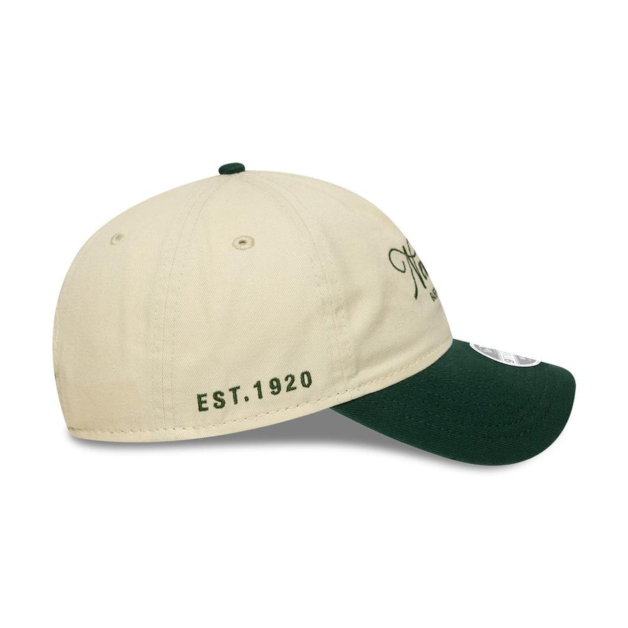New Era 9TWENTY Womens A-Frame Stone/Green Cap