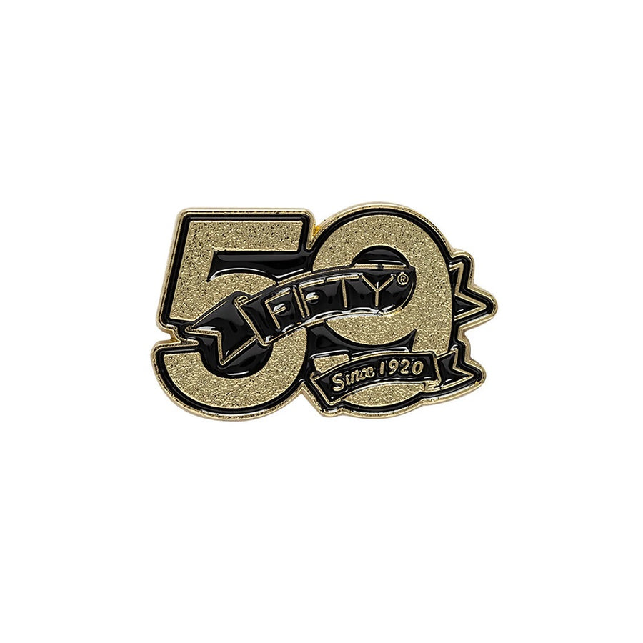 New Era 59FIFTY Day Banner Logo Gold/Black Pin Badge