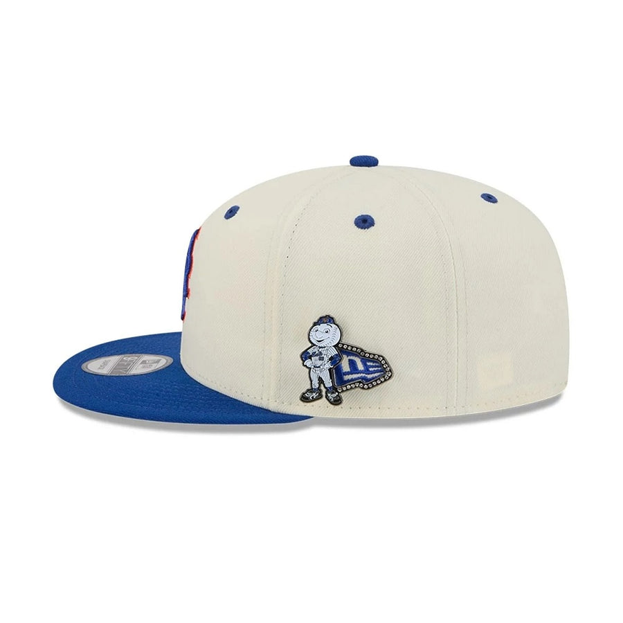 New York Mets 9FIFTY Mascot Pin Stone/Blue Cap