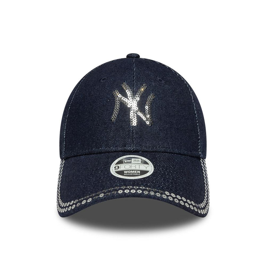New York Yankees 9FORTY Womens Sequin Navy Cap