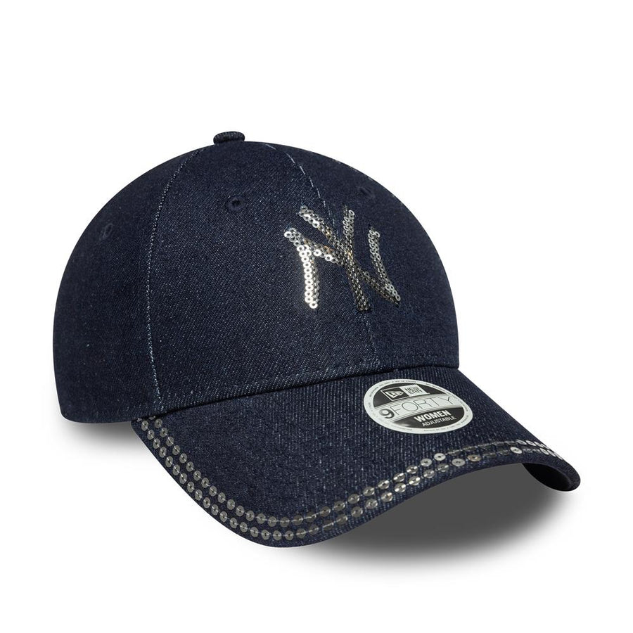 New York Yankees 9FORTY Womens Sequin Navy Cap