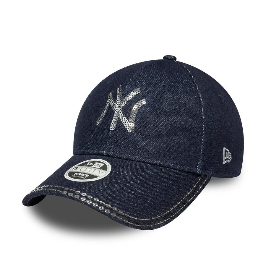 New York Yankees 9FORTY Womens Sequin Navy Cap