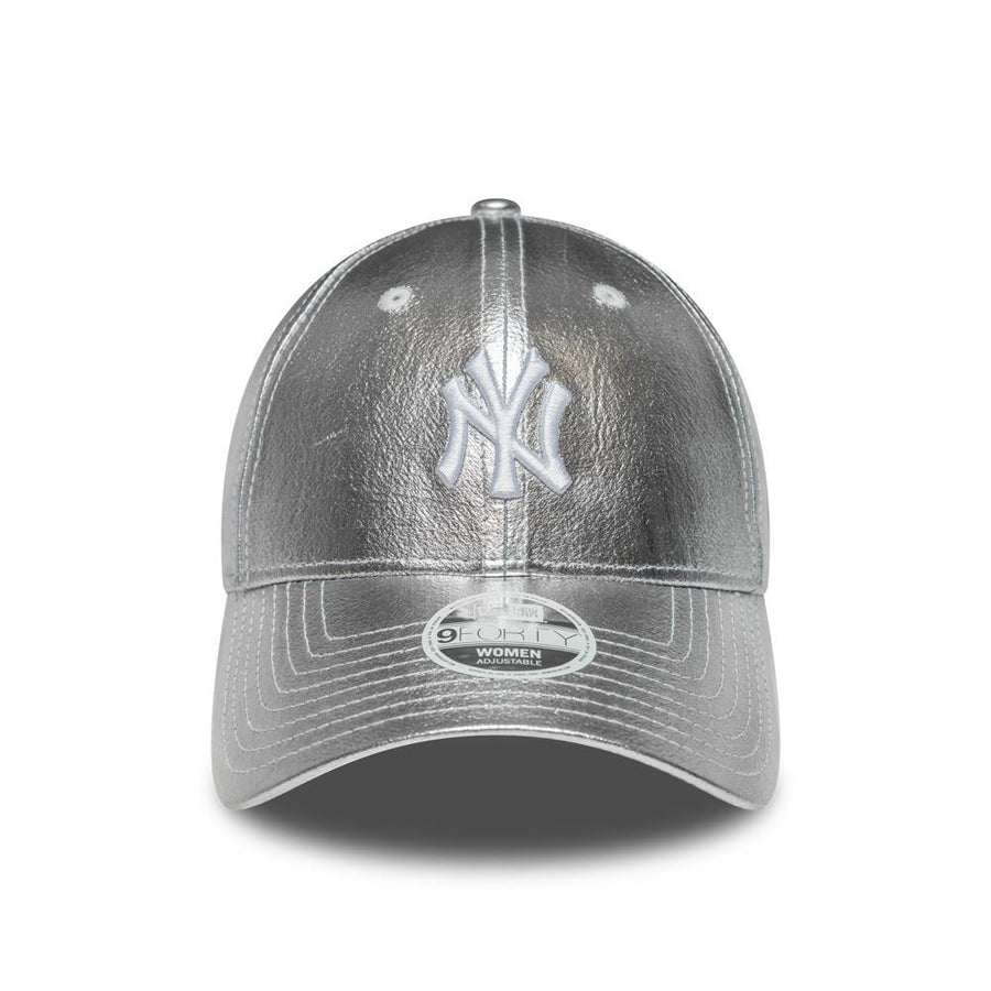 New York Yankees 9FORTY Womens Metallic Silver Cap