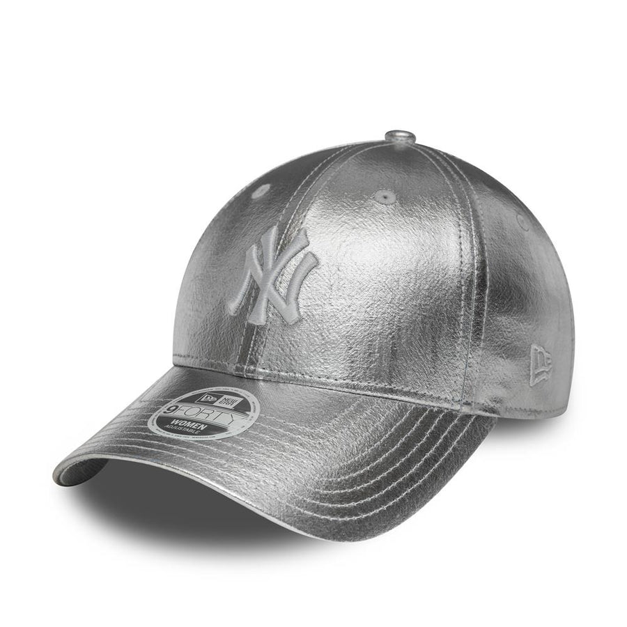 New York Yankees 9FORTY Womens Metallic Silver Cap