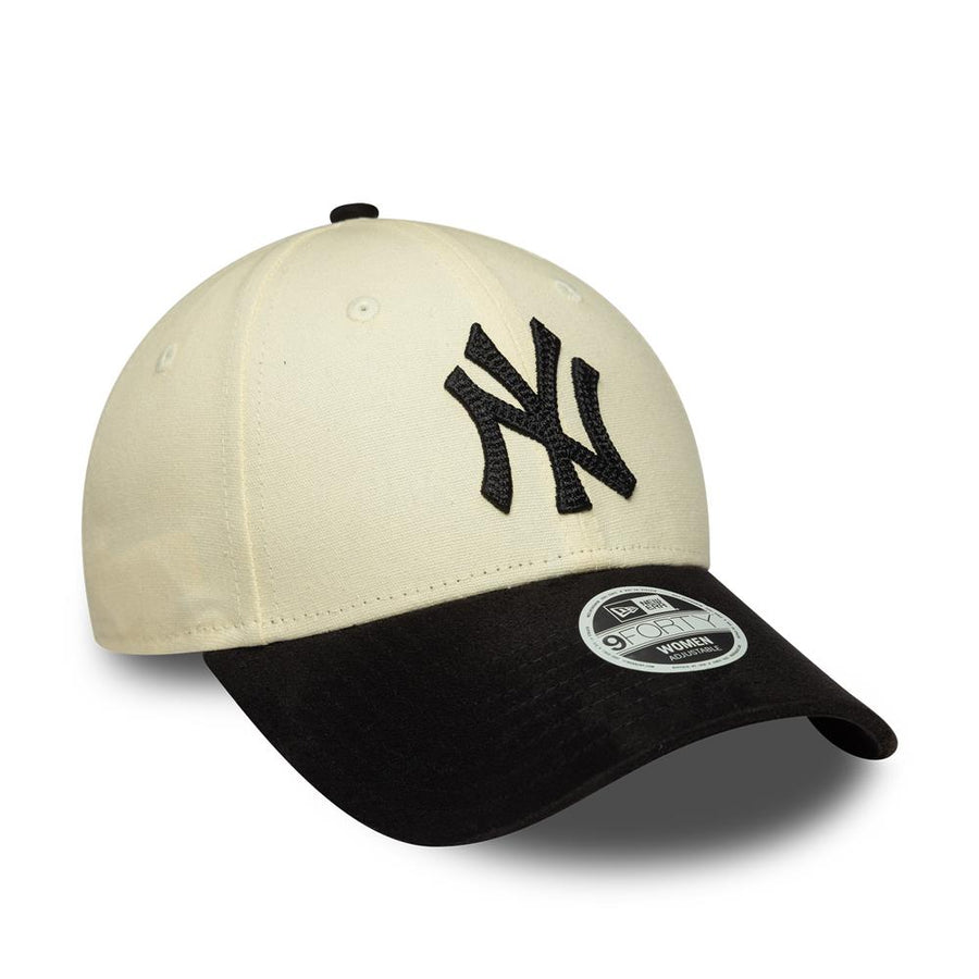 New York Yankees 9FORTY Womens Faux Suede Light Beige Cap