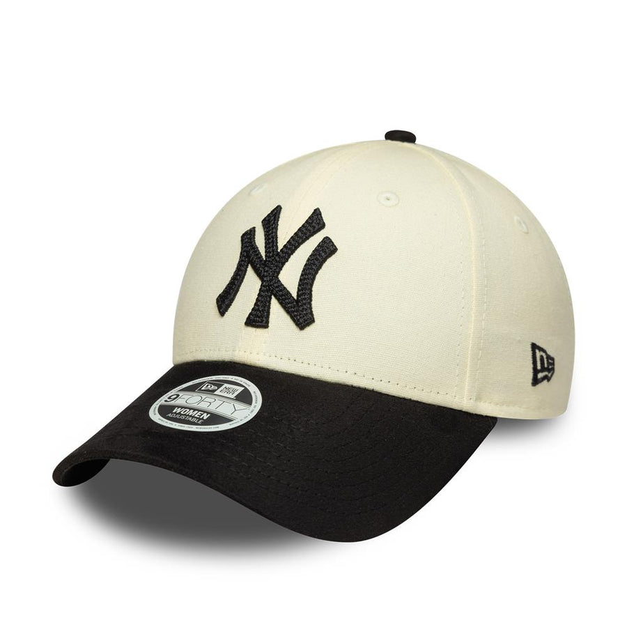 New York Yankees 9FORTY Womens Faux Suede Light Beige Cap