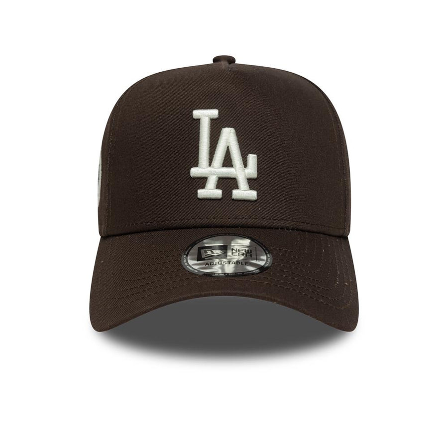 Los Angeles Dodgers E-Frame MLB Sidepatch Dark Brown Trucker Cap