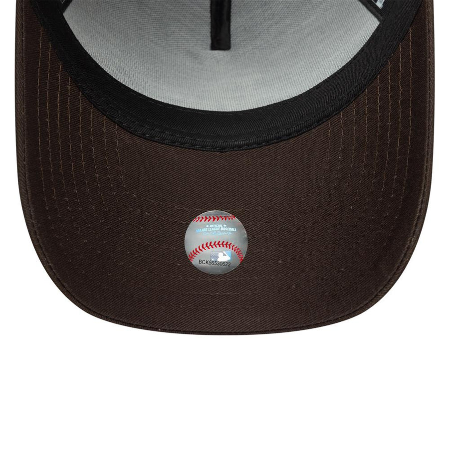 Los Angeles Dodgers E-Frame MLB Sidepatch Dark Brown Trucker Cap