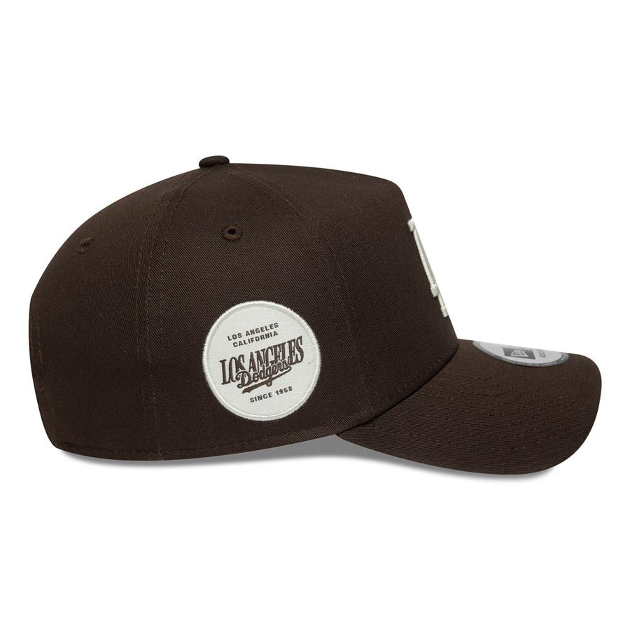 Los Angeles Dodgers E-Frame MLB Sidepatch Dark Brown Trucker Cap