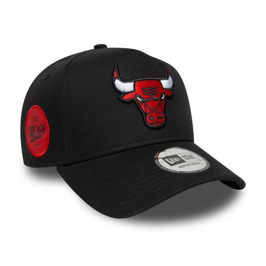 Chicago Bulls E-Frame NBA Sidepatch Black Trucker Cap