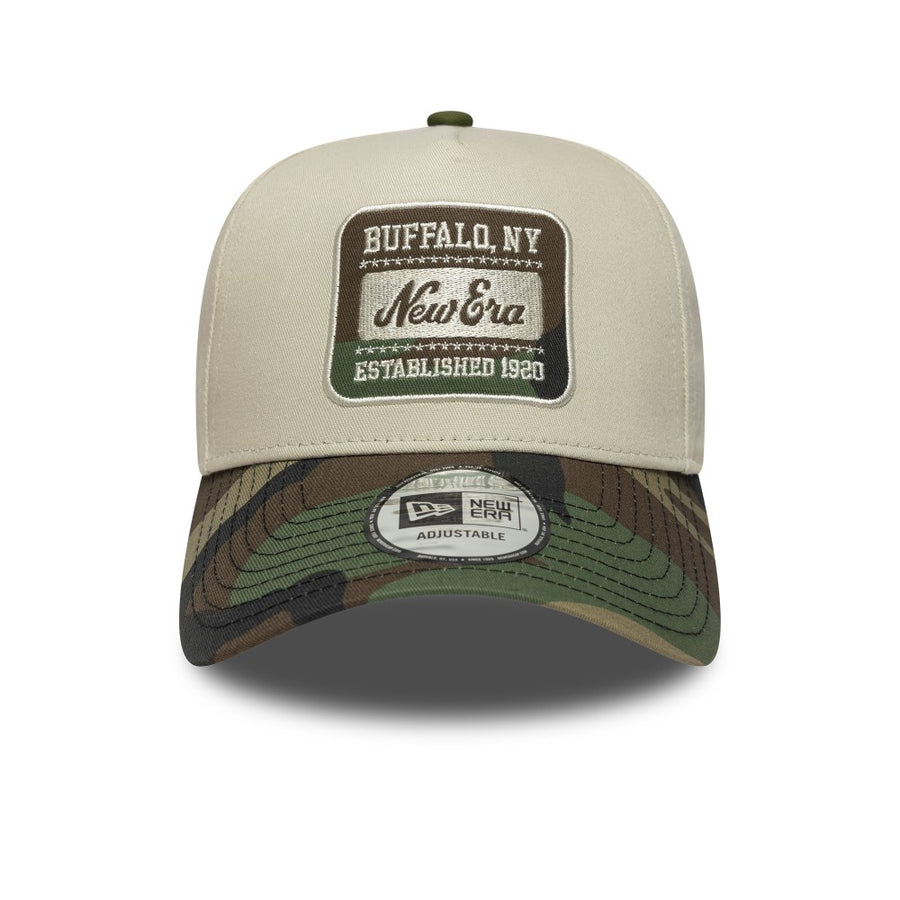 New Era E-Frame Camo Patch Stone Cap