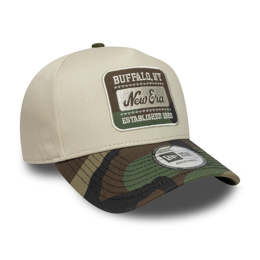 New Era E-Frame Camo Patch Stone Cap