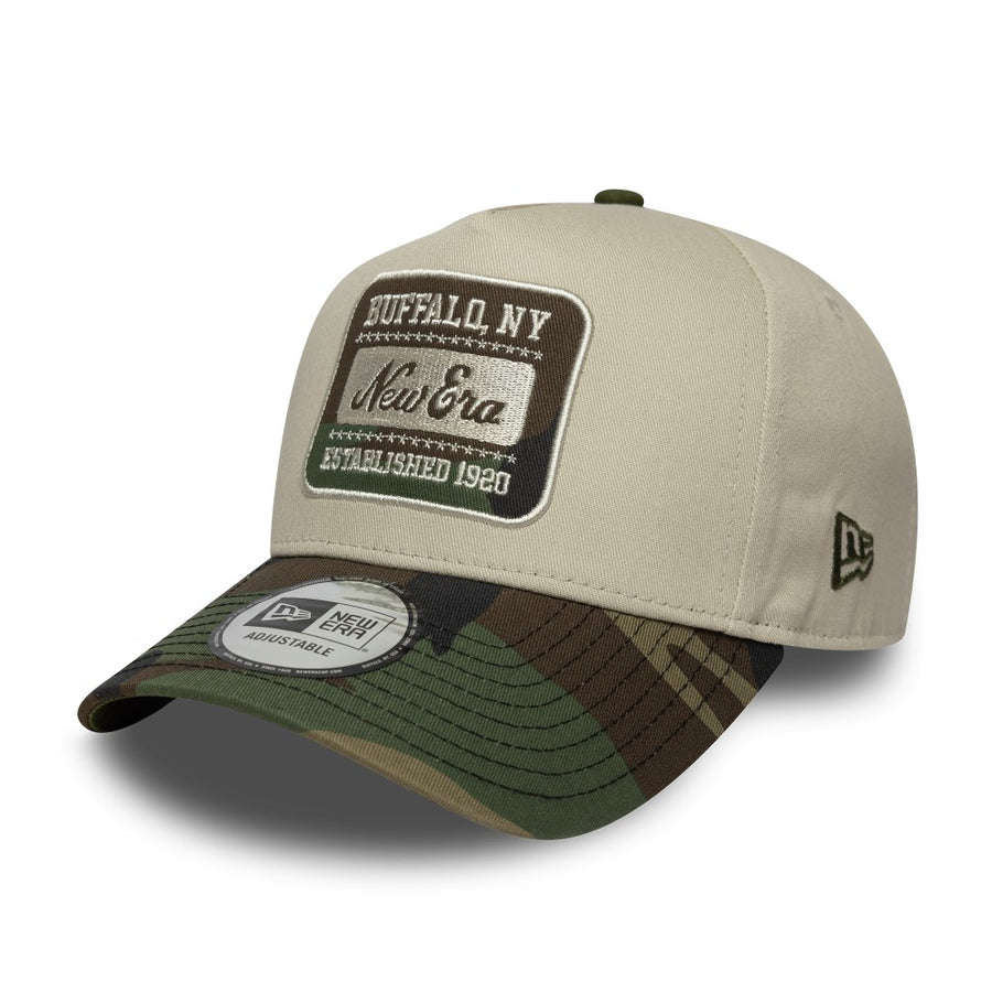 New Era E-Frame Camo Patch Stone Cap