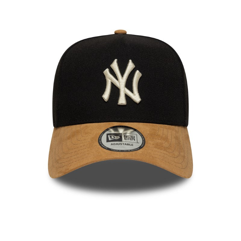 New York Yankees E-Frame Suede Visor Black Trucker Cap