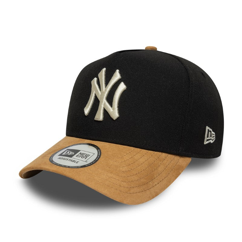 New York Yankees E-Frame Suede Visor Black Trucker Cap