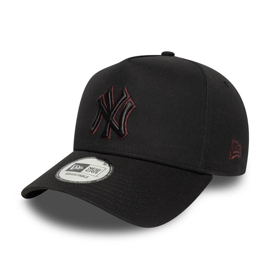 New York Yankees E-Frame MLB Team Outline Black Trucker Cap