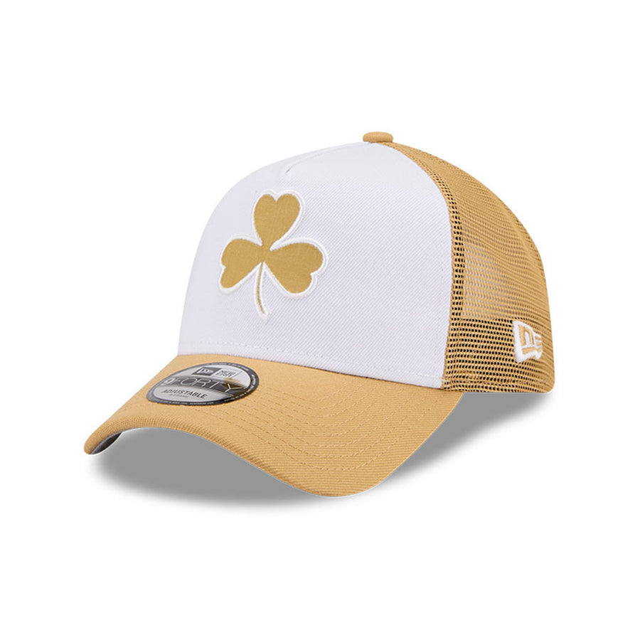 Boston Celtics Aframe NBA City Edition White/Gold Trucker Cap
