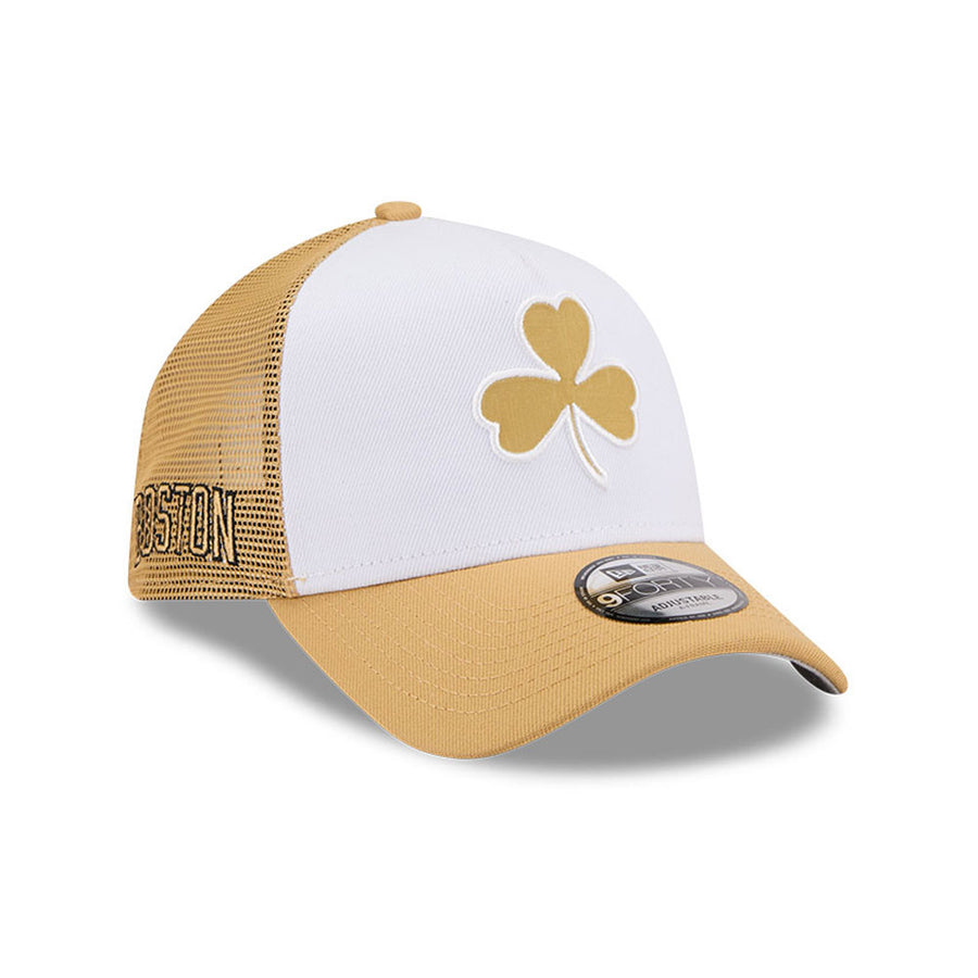 Boston Celtics Aframe NBA City Edition White/Gold Trucker Cap
