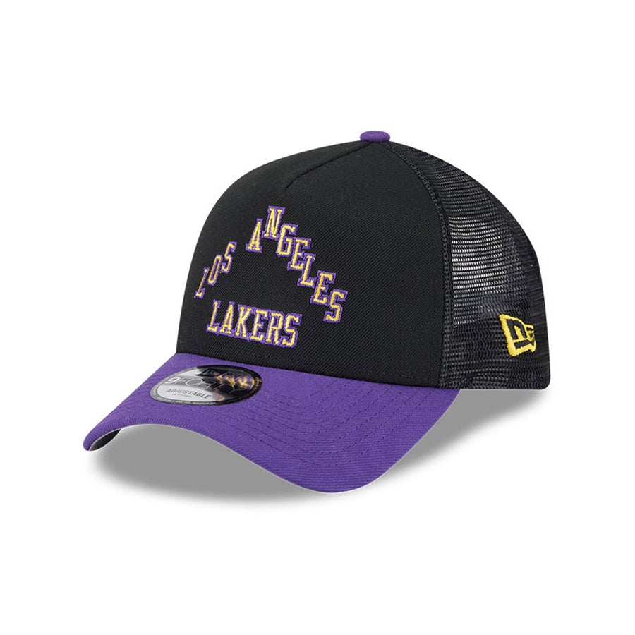 Los Angeles Lakers Aframe NBA City Edition Black/Purple Trucker Cap