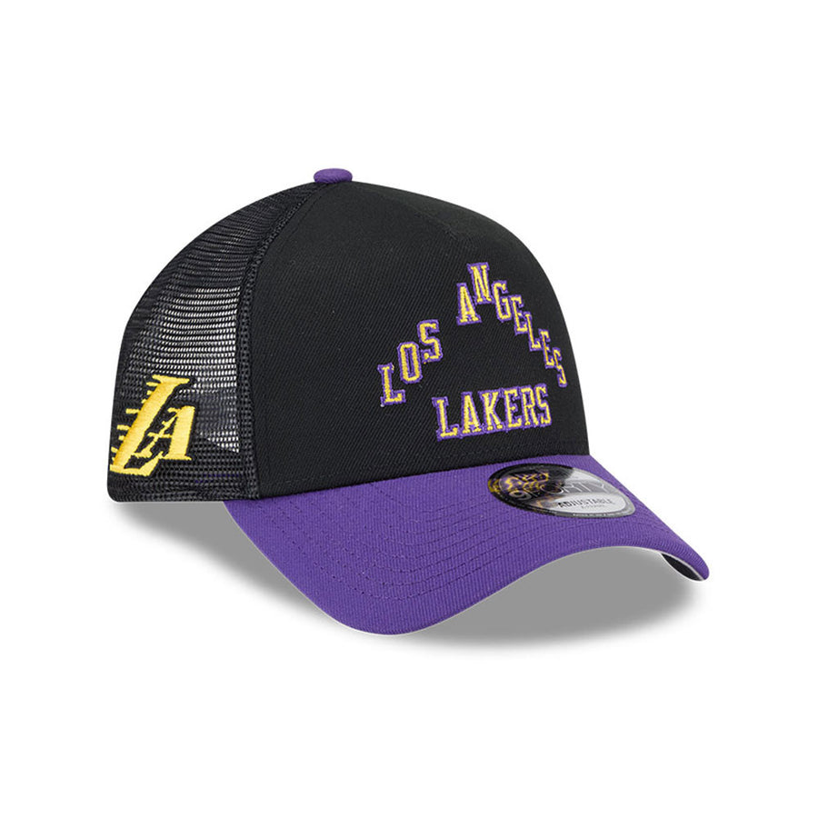 Los Angeles Lakers Aframe NBA City Edition Black/Purple Trucker Cap