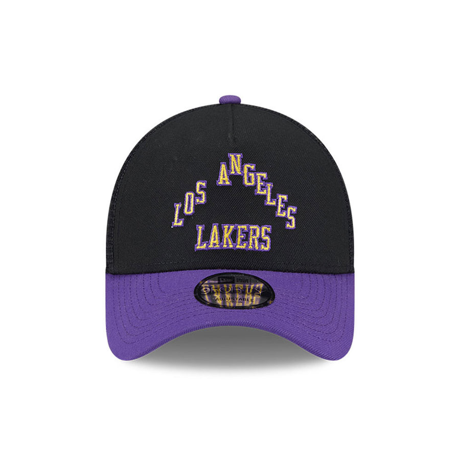 Los Angeles Lakers Aframe NBA City Edition Black/Purple Trucker Cap