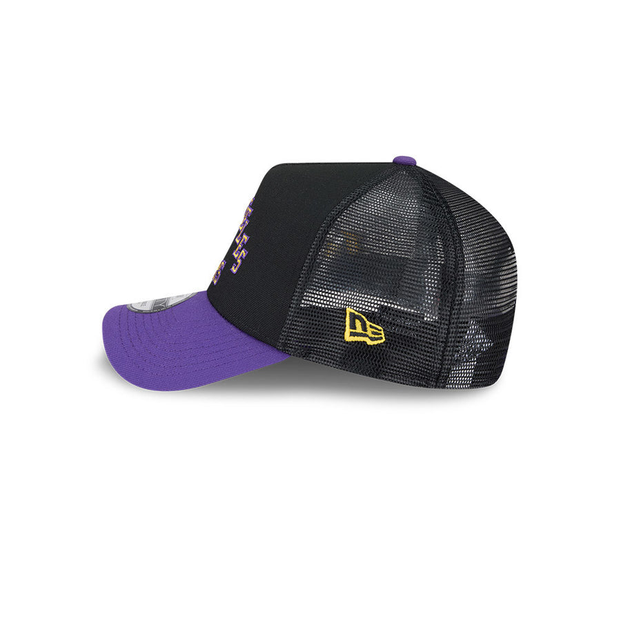 Los Angeles Lakers Aframe NBA City Edition Black/Purple Trucker Cap