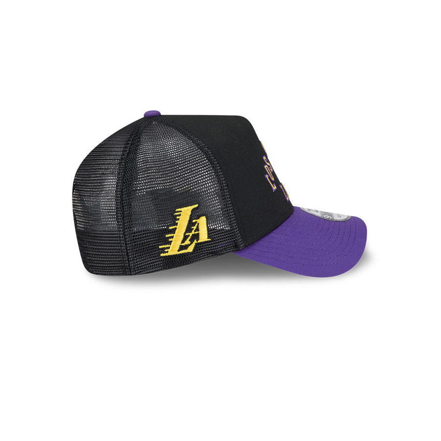 Los Angeles Lakers Aframe NBA City Edition Black/Purple Trucker Cap