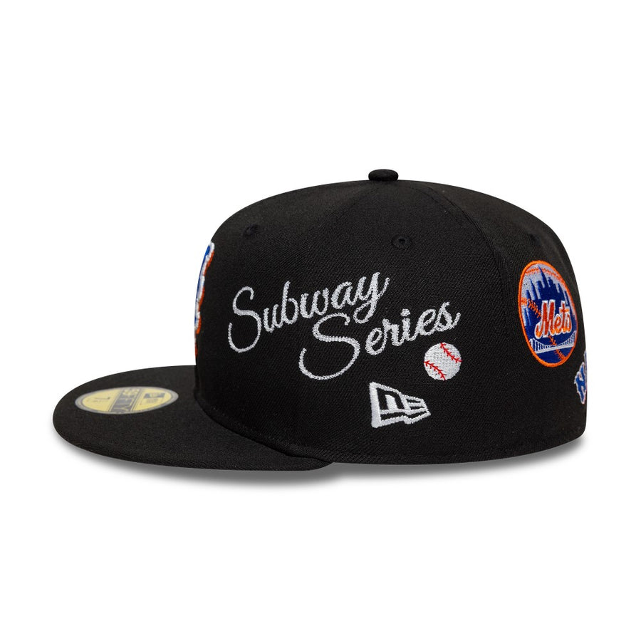 METEO 帽子 New York Mets 59FIFTY Subway Series Black Cap – NewEra
