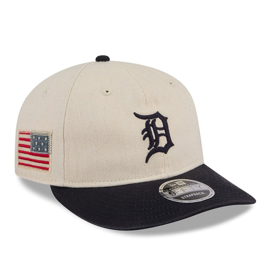 Detroit Tigers 9FIFTY Retro Crown Americana Herringbone Stone Cap