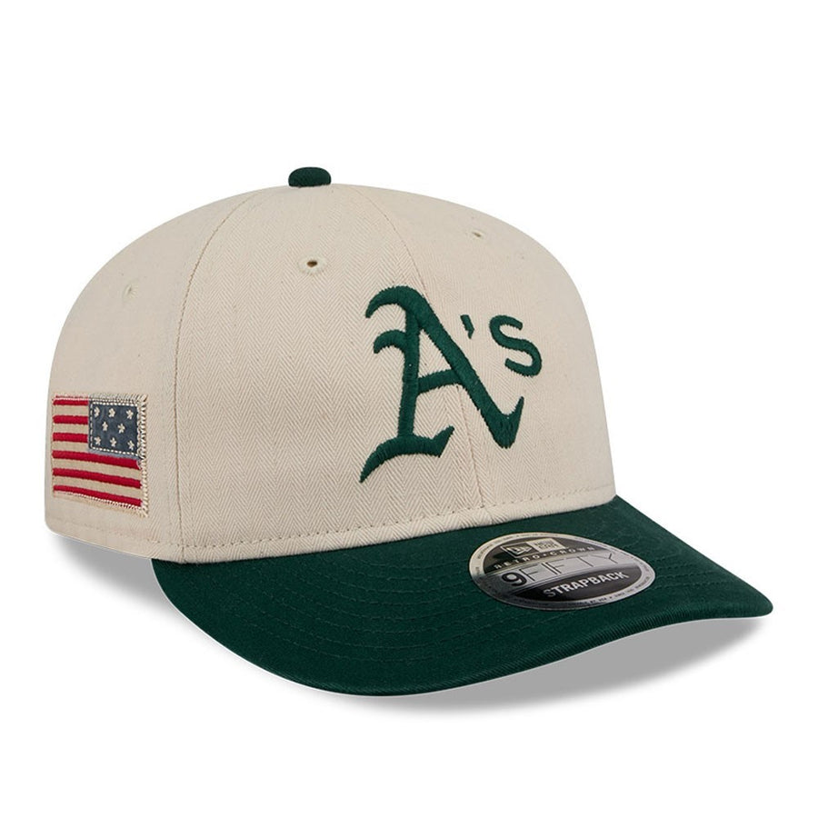 Oakland Athletics 9FIFTY Retro Crown Americana Herringbone Stone Cap