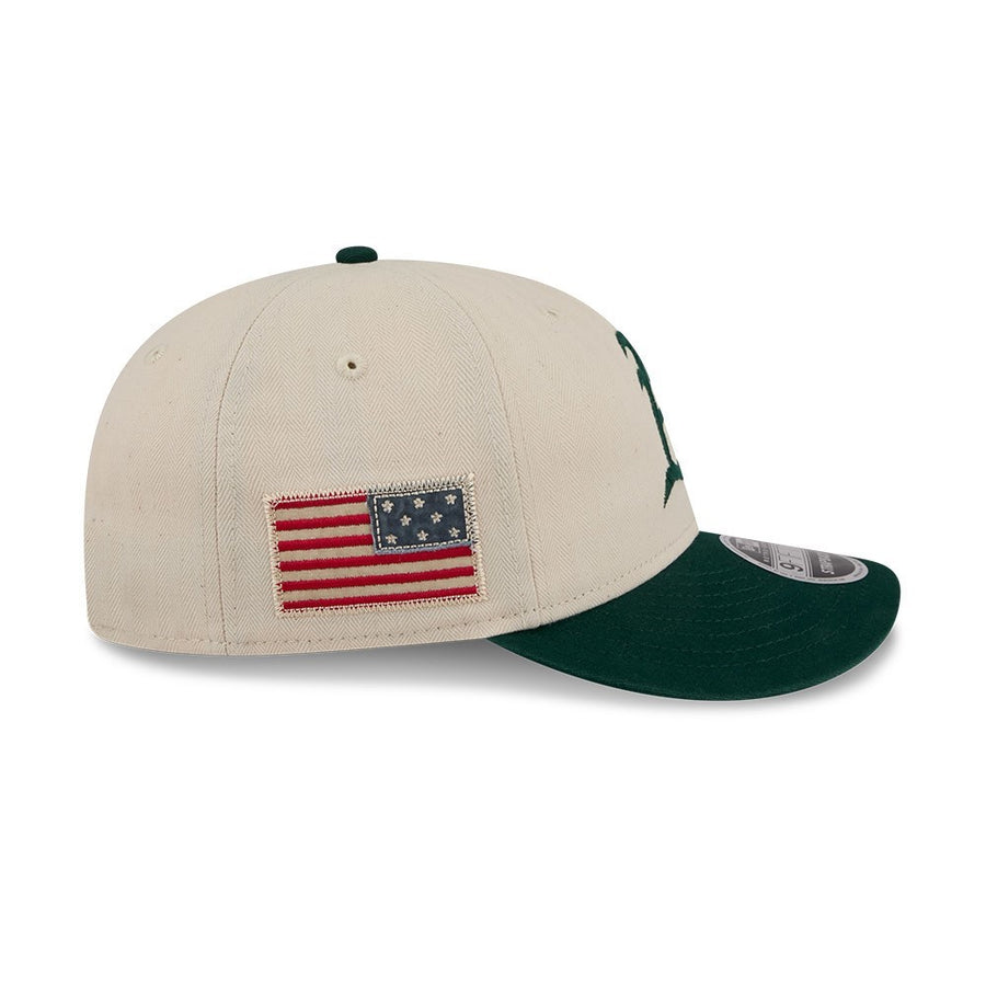 Oakland Athletics 9FIFTY Retro Crown Americana Herringbone Stone Cap