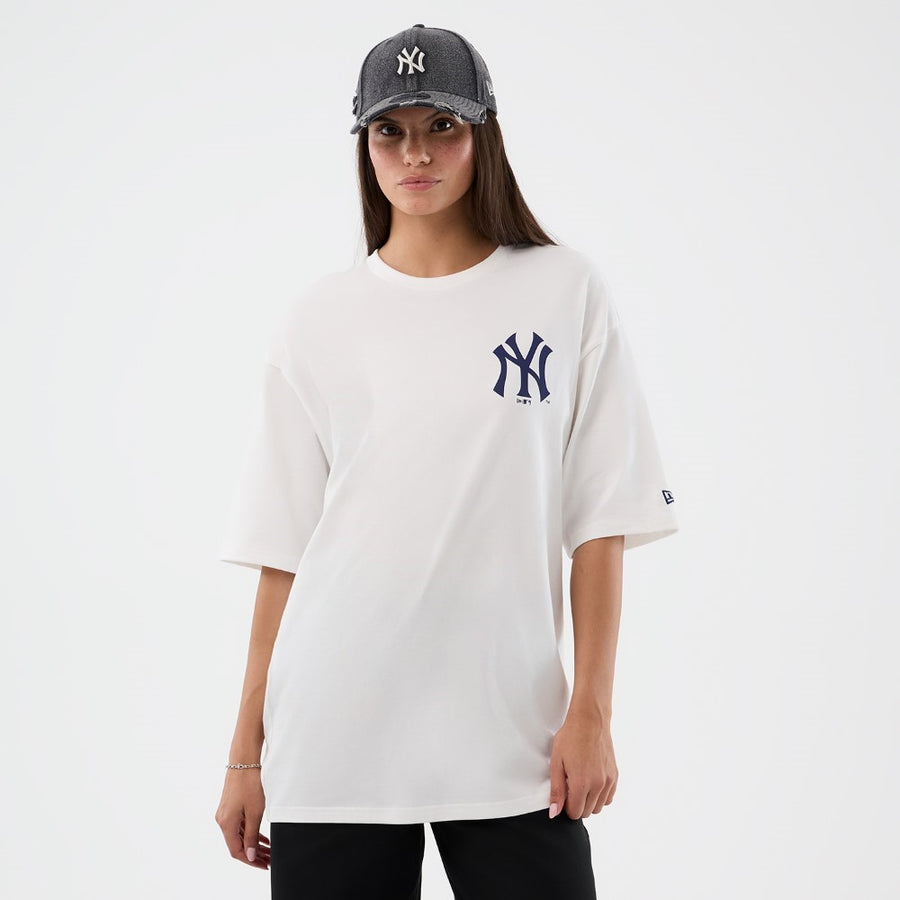 New York Yankees MLB Cap Graphic Oversized White T-Shirt – NewEra