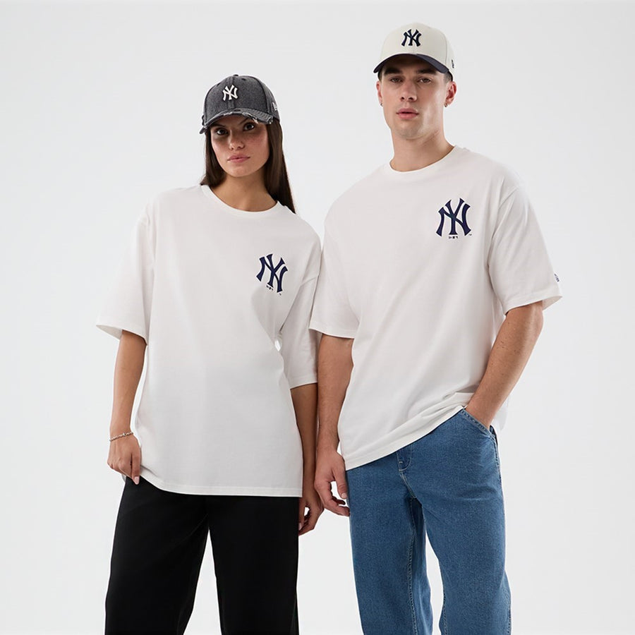 New York Yankees MLB Cap Graphic Oversized White T-Shirt – NewEra