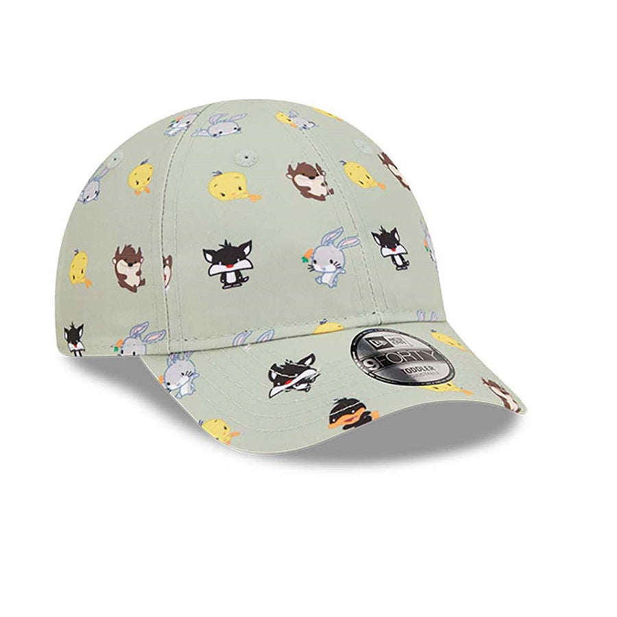 New Era 9FORTY Kids Looney Tunes All Over Print Mutli Character Green Cap