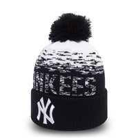 帽子 BoTT New Era OG Logo Cuffed Pom Beanie New York Yankees MLB Sport Black/White Beanie – NewEra
